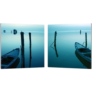 Idle Shore Mounted Photography Print Diptych - Multicolor 