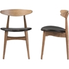 Edna Dining Chair - Black, Oak Light Brown (Set of 2) - WI-FLORA-FRENCH-OAK-DC