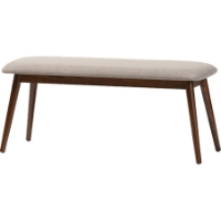 Flora Dining Bench - Light Gray, Oak Medium Brown