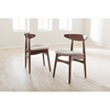 Flora Dining Chair - Light Gray, Oak Medium Brown (Set of 2) - WI-FLORA-MEDIUM-OAK-DC