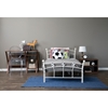 Soccer Metal Twin Bed - White - WI-FOOTBALL-WHITE-TWIN