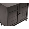 Glidden Wood Short Shoe Cabinet - 2 Doors, Dark Brown - WI-FP-1201