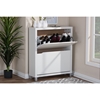 Simms 2 Tiers Shoe Cabinet - White - WI-FP-2OUS-WHITE