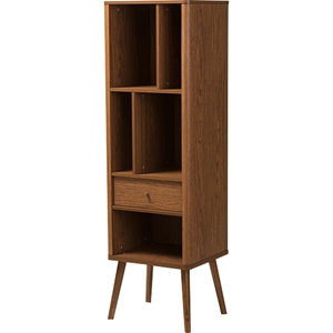 Ellingham 1 Drawer Sideboard Storage Cabinet Bookcase - Walnut Brown 