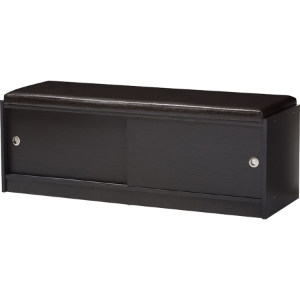 Clevedon Entryway Storage Shoe Cabinet Organizer Bench - Espresso 