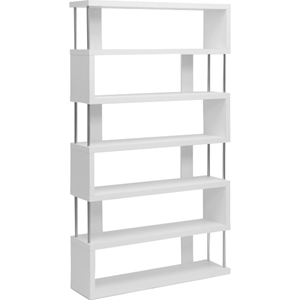 Barnes 6 Shelves Bookcase - White 