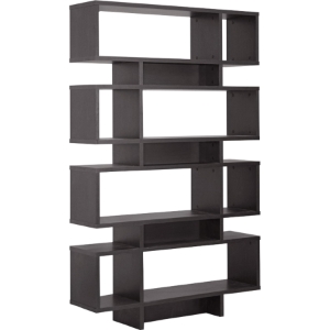 Cassidy 8 Levels Bookshelf - Dark Brown 