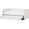 Frank Faux Leather Button Tufted Twin Daybed - Trundle Bed, White - WI-FRANK-WHITE-DAYBED