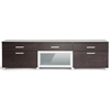 Basilio 70'' Entertainment Center - Dark Brown, Frosted Glass - WI-FTV-4127