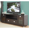 Gosford 69'' TV Stand - Dark Brown, Tempered Glass, 2 Drawers - WI-FTV-881