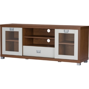 Matlock 2 Doors TV Stand - Walnut and White 