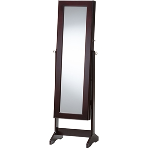 Alena Jewelry Mirror - Brown, Free Standing Cheval Mirror 