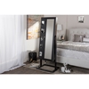 Vittoria Floor Standing Jewelry Armoire Cabinet - Double Doors, Black - WI-GLD13358-BLACK