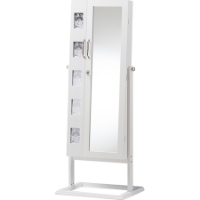 Vittoria Floor Standing Jewelry Armoire Cabinet - Double Doors, White