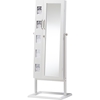 Vittoria Floor Standing Jewelry Armoire Cabinet - Double Doors, White - WI-GLD13358-WHITE