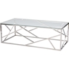 Fiona Rectangular Coffee Table - Glass Top, Stainless Steel - WI-GY-CT-2051214