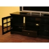 Avington Black TV Stand with Center Storage - WI-HS801