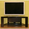 Balboa Black TV Stand with Glass Shelf - WI-HS822