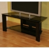 Balboa Black TV Stand with Glass Shelf - WI-HS822