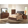 Butler Queen Bedroom Set - Sleigh, Upholstered Headboard, Brown - WI-IDB019-5PC-QUEEN-BED-SET