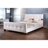 Amara Faux Leather Bed - Tufted, White - WI-IDB049-WHITE