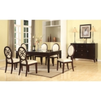 Vandegriff 8-Piece Dining Set - Dark Brown, Ivory