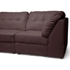Warren 4-Piece Modular Sectional Sofa - Dark Brown Leather - WI-IDS020LT-LTB01-BROWN-SET
