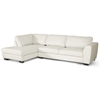 Orland Sectional Sofa - White Leather, Left Facing Chaise - WI-IDS023-SEC-LTB07-WHITE-LFC
