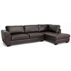 Orland Sectional Sofa - Dark Brown Leather, Right Facing Chaise - WI-IDS023-SEC-LTB01-BROWN-RFC