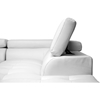 Selma Leather Sectional Sofa - Adjustable Headrests, White - WI-IDS077P-WHITE-RFC