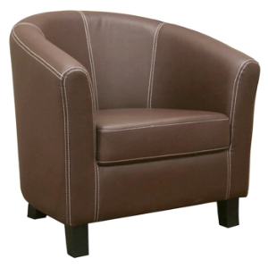 Elijah Dark Brown Modern Club Chair 