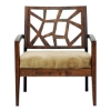 Jennifer Wooden Lounge Chair with Fabric Seat - WI-JENNIFER-LOUNGE-CH