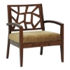 Jennifer Wooden Lounge Chair with Fabric Seat - WI-JENNIFER-LOUNGE-CH