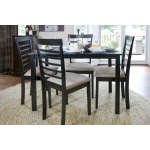 Jet Cheer 5-Piece Dining Set - Wenge and Beige 