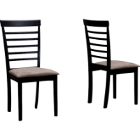 Jet Cheer Dining Chair - Wenge and Beige (Set of 2)