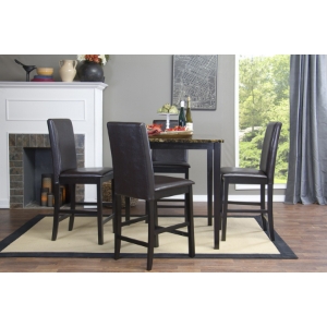 Jet 5-Piece Counter Marble Set - Dark Brown 