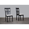 Jet Moon Dining Chair - Wenge and Beige (Set of 2) - WI-JET-MOON-DINING-CHAIR