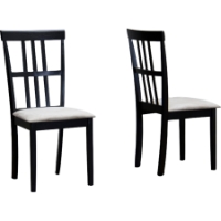Jet Moon Dining Chair - Wenge and Beige (Set of 2)
