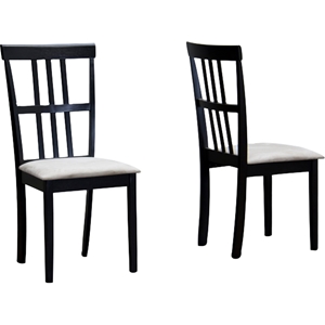 Jet Moon Dining Chair - Wenge and Beige (Set of 2) 