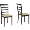 Jet Sun Dining Chair - Dark Brown, Beige (Set of 2) - WI-JET-SUN-DINING-CHAIR