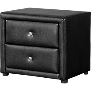 Winston 2 Drawers Nightstand - Black 