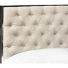 Fiona Fabric Platform Bed - Button Tufted, Beige - WI-K-BED-BEIGE