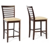 Kelsey 5-Piece Counter Dining Set - Cappuccino Finish, Beige Seat - WI-KELSEY-5-PC-COUNTER-SET