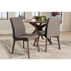 Kimberly Dining Chair - Beige and Brown Fabric (Set of 2) - WI-KIMBERLY-BROWN-DARK-BROWN-DC