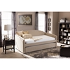 Lanny Nailheads Twin Daybed - Trundle Bed, Beige - WI-LANNY-BEIGE-DAYBED