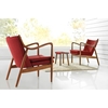 Shakespeare Upholstered Leisure Accent Chair - Red - WI-LB886-RED