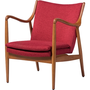 Shakespeare Upholstered Leisure Accent Chair - Red 