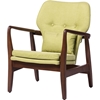 Rundell Upholstered Leisure Accent Chair - Button Tufted, Green - WI-LB888-GREEN