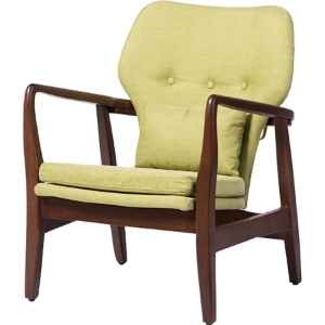 Rundell Upholstered Leisure Accent Chair - Button Tufted, Green 