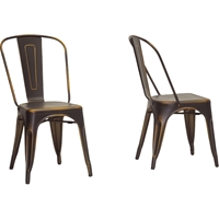 French Bistro Chair - Antique Copper (Set of 2)